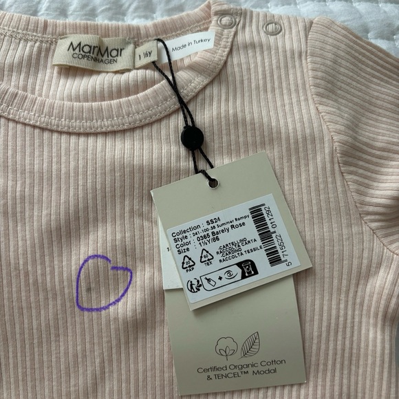 Marmar Copenhagen SS Romper Barely Rose - Picture 4 of 4